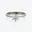 18k White Gold 0.81ct D SI2 Round Solitaire Diamond Engagement Ring